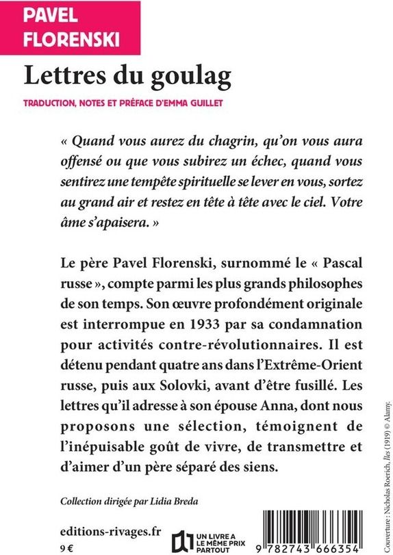 Quatrième de couverture de « Lettres du goulag »