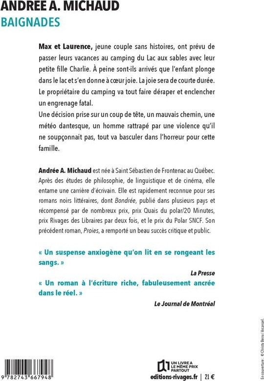 Quatrième de couverture de « BAIGNADES »