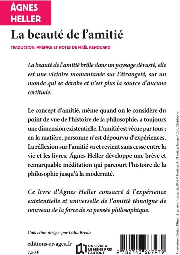 Quatrième de couverture de « La beauté de l'amitié »