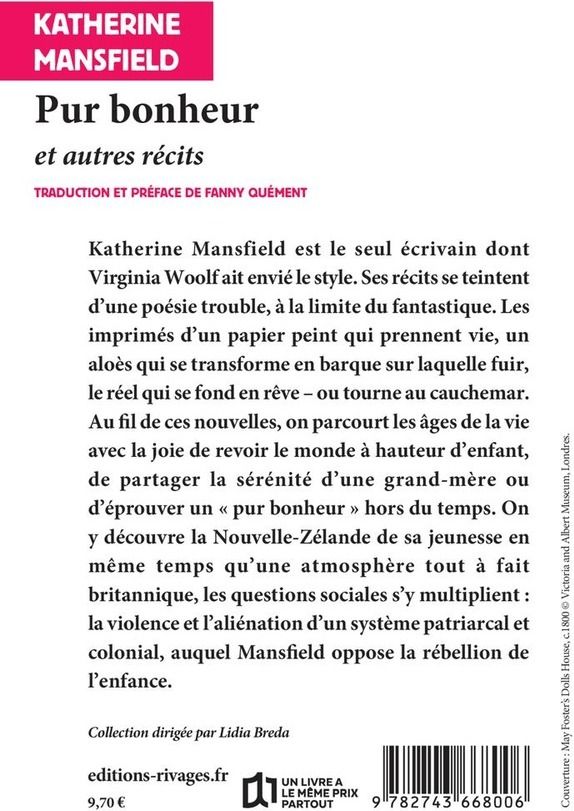 Quatrième de couverture de « Pur bonheur : et autres récits »