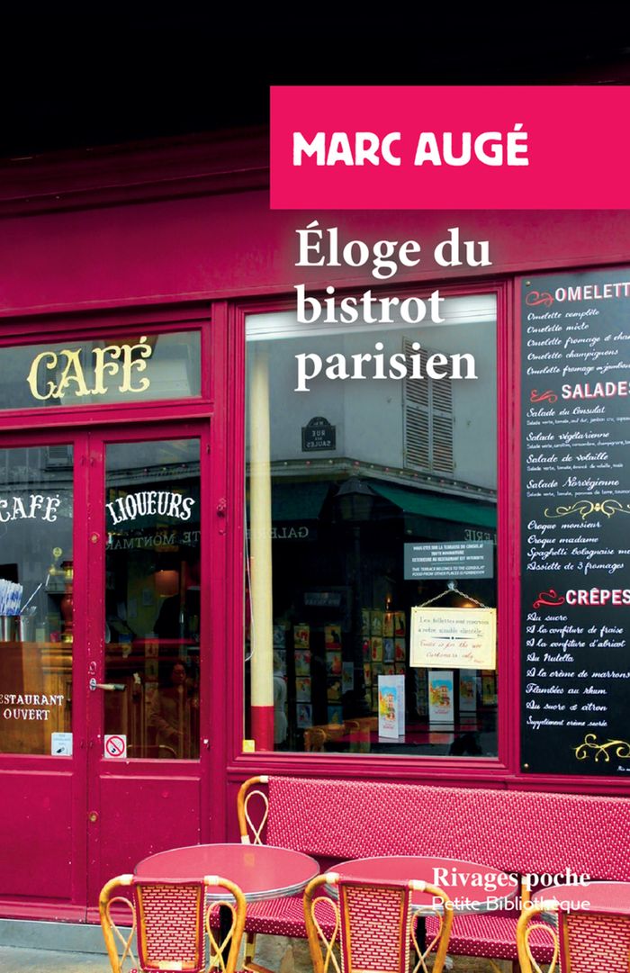 Couverture du livre « Éloge du bistrot parisien » de Marc Augé, librairie Les Contes Infusés à Corte