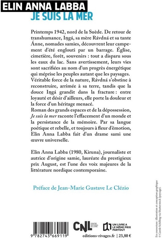 Quatrième de couverture de « Je suis la mer »