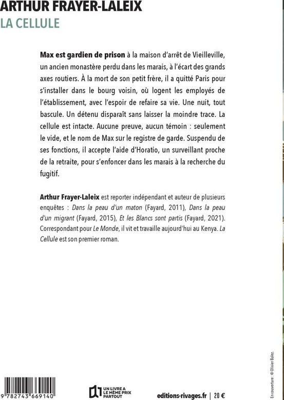 Quatrième de couverture de « La cellule »