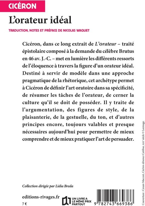Quatrième de couverture de « L'orateur idéal »