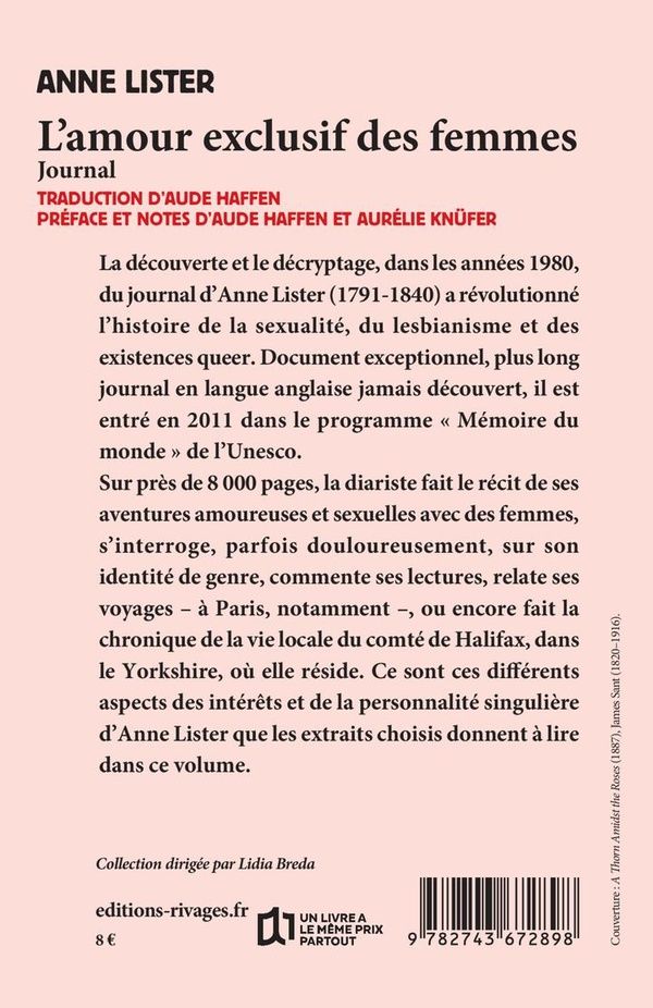 Quatrième de couverture de « L'AMOUR EXCLUSIF DES FEMMES »