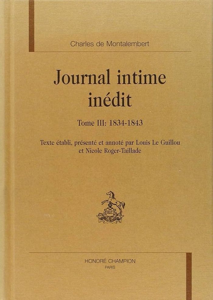 Couverture du livre « JOURNAL INTIME INEDIT T3 : 1834-1843 », librairie Les Contes Infusés à Corte
