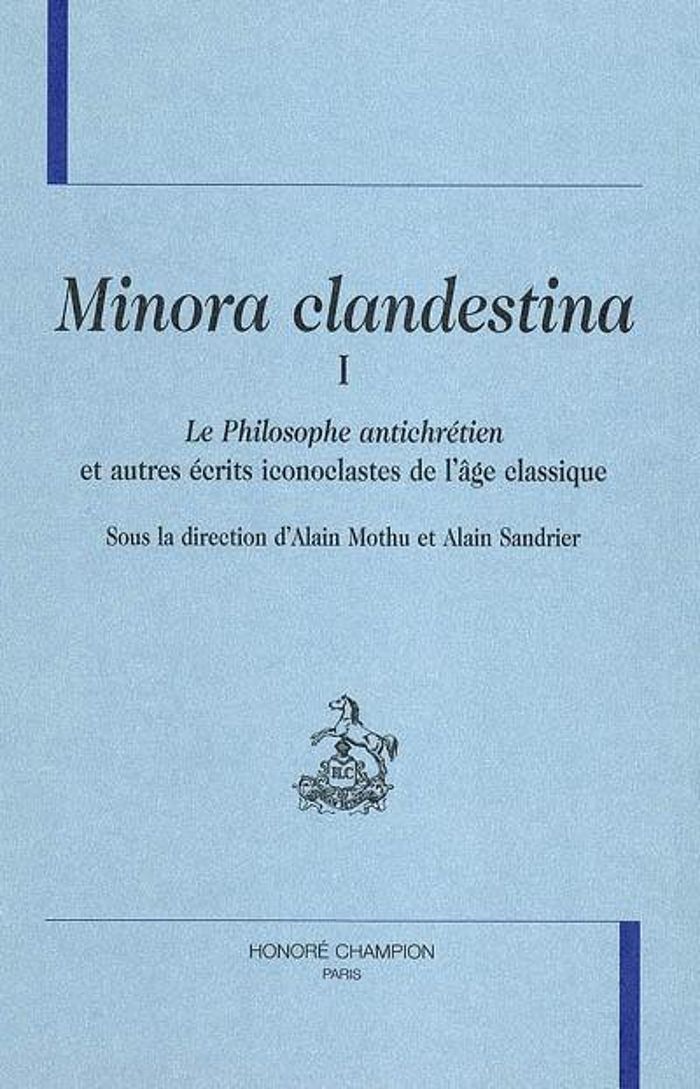 Couverture du livre « MINORA CLANDESTINA », librairie Les Contes Infusés à Corte