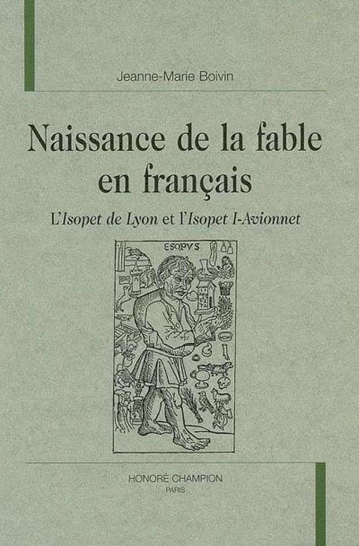 Couverture du livre « NAISSANCE DE LA FABLE EN FRANCAIS » de Jeanne-Marie Boivin, librairie Les Contes Infusés à Corte