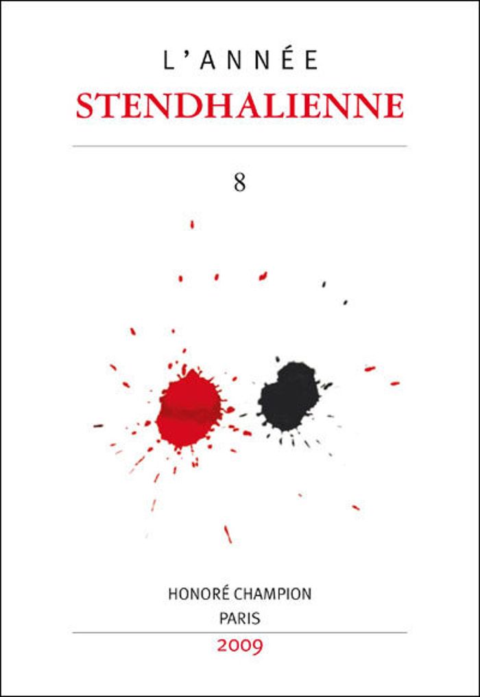 Couverture du livre « L ANNEE STENDHALIENNE N 8 2009. », librairie Les Contes Infusés à Corte