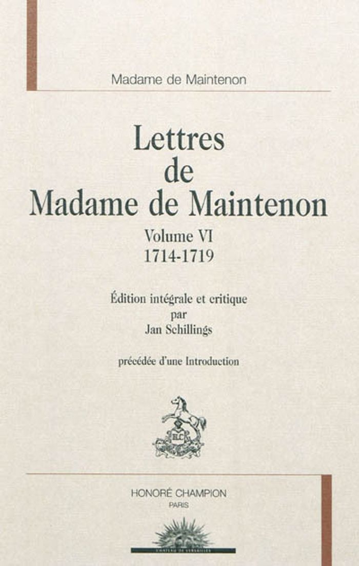 Couverture du livre « LETTRES DE MADAME DE MAINTENON T6 » de Maintenon F D., librairie Les Contes Infusés à Corte