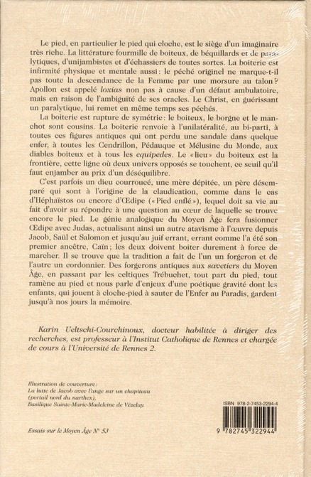 Quatrième de couverture de « LE PIED QUI CLOCHE OU LE LIGNAGE DES BOITEUX »