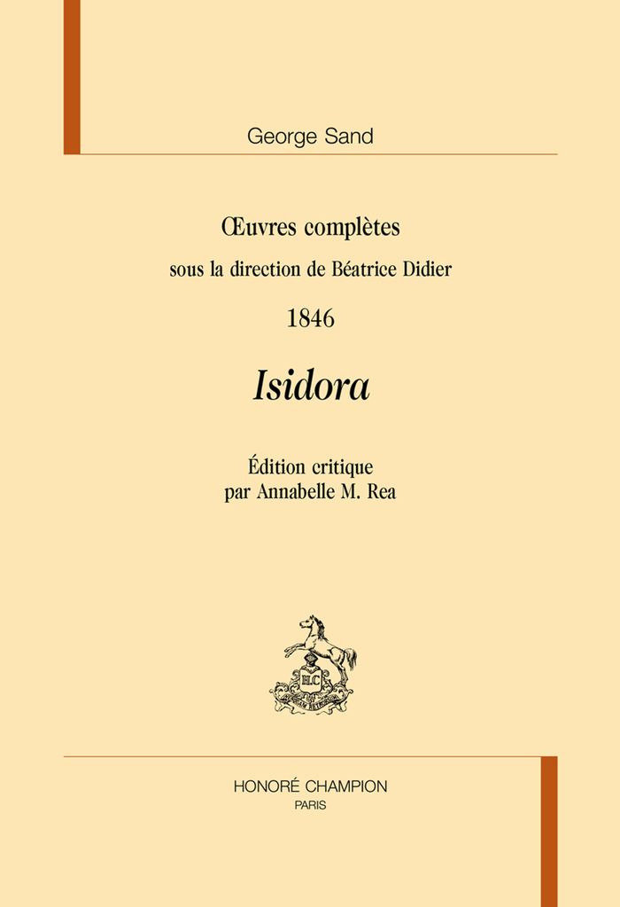 Couverture du livre « Isidora : 1846 » de George Sand, librairie Les Contes Infusés à Corte