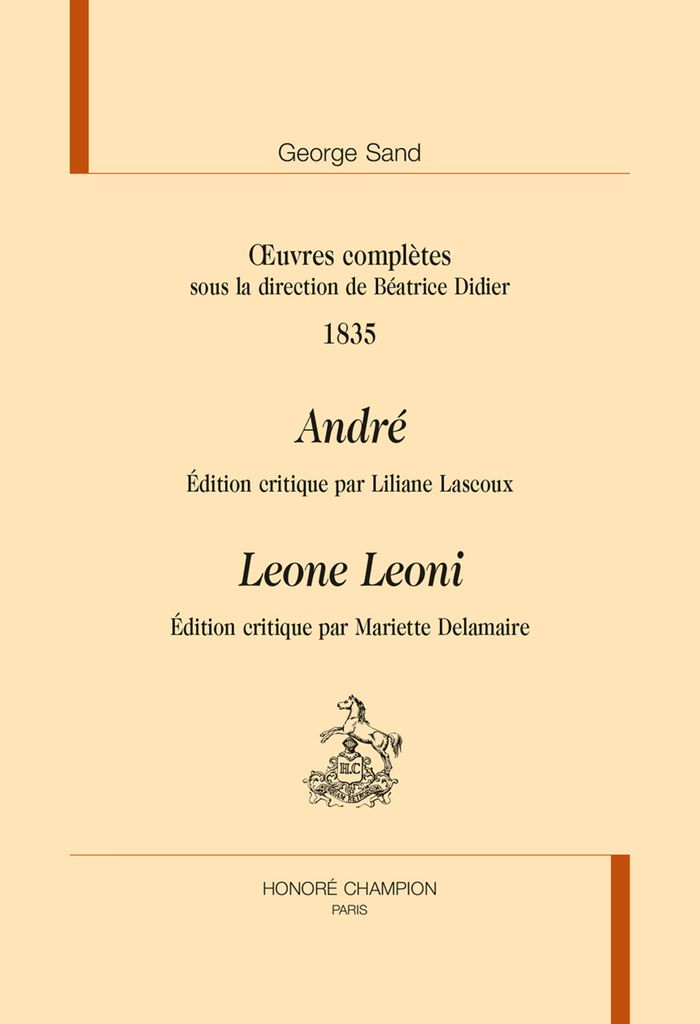 Couverture du livre « André » de George Sand, librairie Les Contes Infusés à Corte