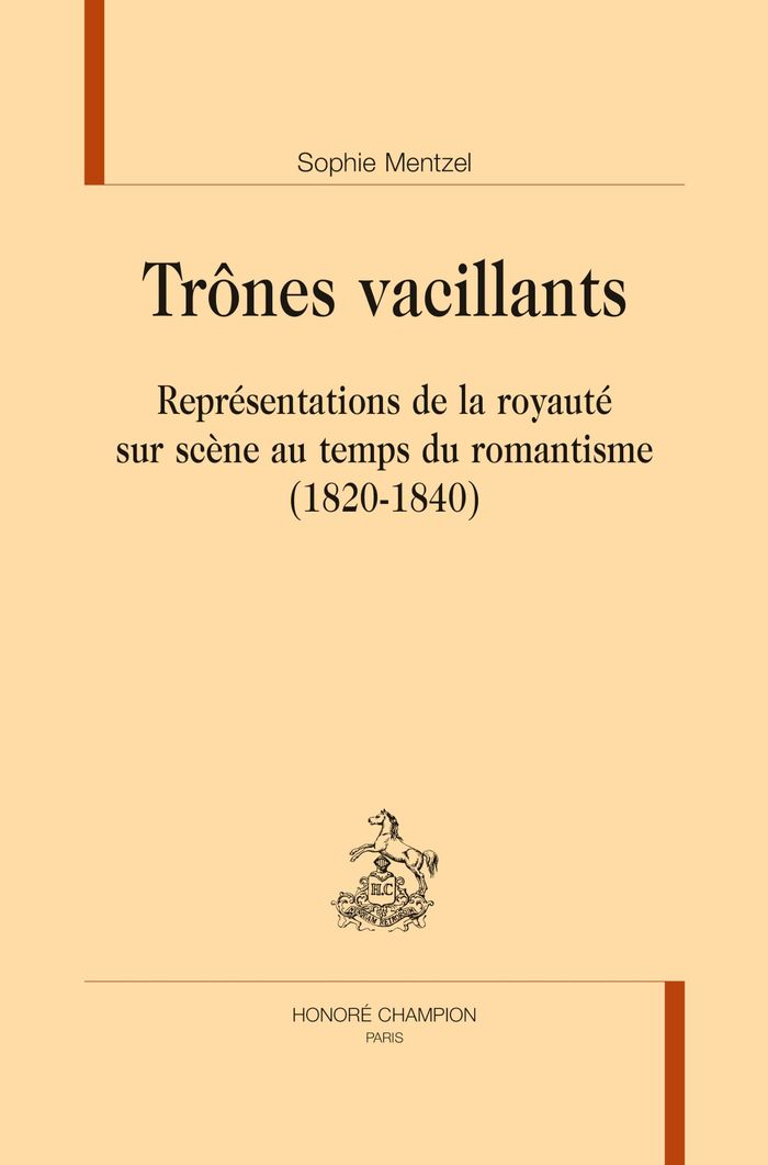 Couverture du livre « TRONES VACILLANTS » de Sophie Mentzel, librairie Les Contes Infusés à Corte