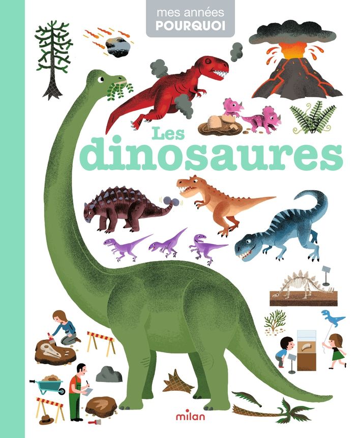 Couverture du livre « Les dinosaures » de Pascale Hédelin, librairie Les Contes Infusés à Corte