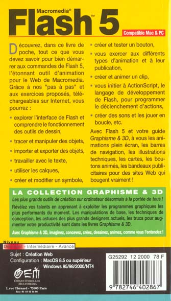 Quatrième de couverture de « FLASH 5 GRAPH/3D »