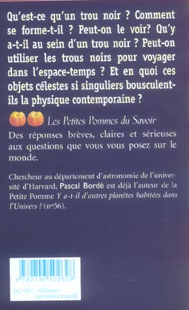 Quatrième de couverture de « QU'EST-CE QU'UN TROU NOIR ? »