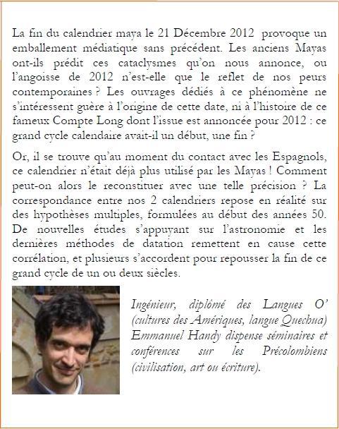 Quatrième de couverture de « LA FIN DU CALENDRIER MAYA REPORTEE »