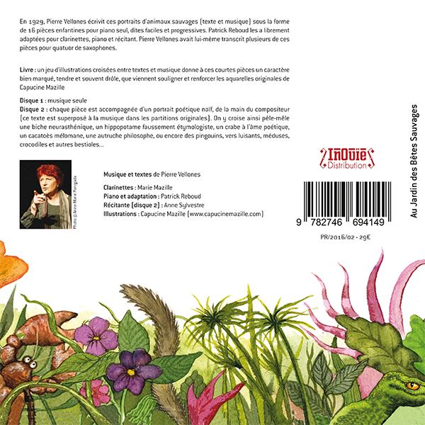 Quatrième de couverture de « AU JARDIN DES BETES SAUVAGES PATRICK REBOUD MARIE MAZILLE »