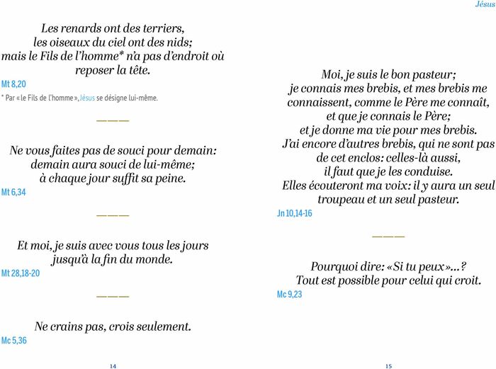 Couverture du livre « Jésus a dit : des paroles éternelles » de [textes des Évangiles choisis par Marie-Thérèse Fischer, librairie Les Contes Infusés à Corte