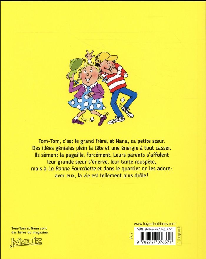 Quatrième de couverture de « TOM-TOM ET NANA, TOME 04 - LES CARTABLES DECOLLENT »