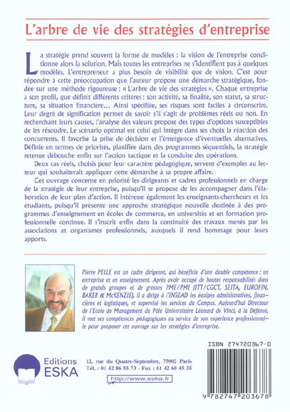 Quatrième de couverture de « ARBRE DE VIE DES STRAGEGIES D'ENTREPRISE »