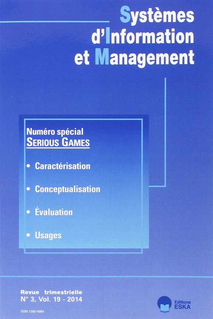 Couverture du livre « SYSTEMES D'INFORMATION ET MANAGEMENT 3 VOL 19 2014 », librairie Les Contes Infusés à Corte