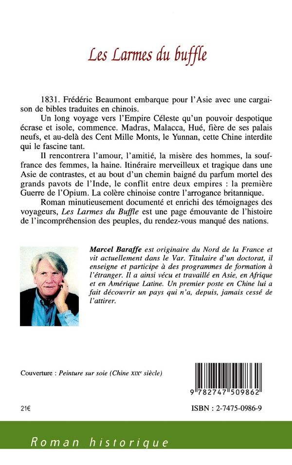 Quatrième de couverture de « LES LARMES DU BUFFLE »