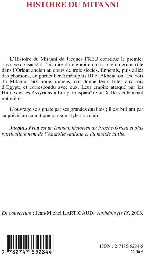 Quatrième de couverture de « HISTOIRE DU MITANNI »