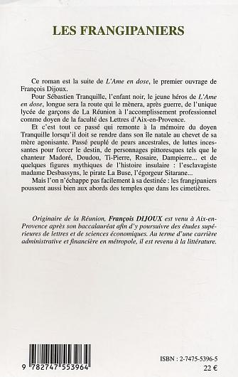 Quatrième de couverture de « LES FRANGIPANIERS »