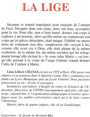 Quatrième de couverture de « LA LIGE »