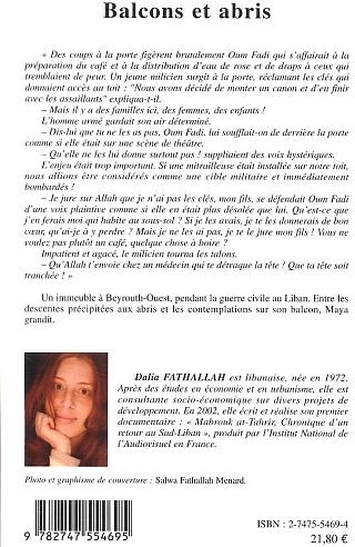 Quatrième de couverture de « BALCONS ET ABRIS »