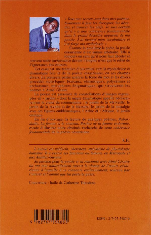 Quatrième de couverture de « LES JARDINS D'AIME CESAIRE »