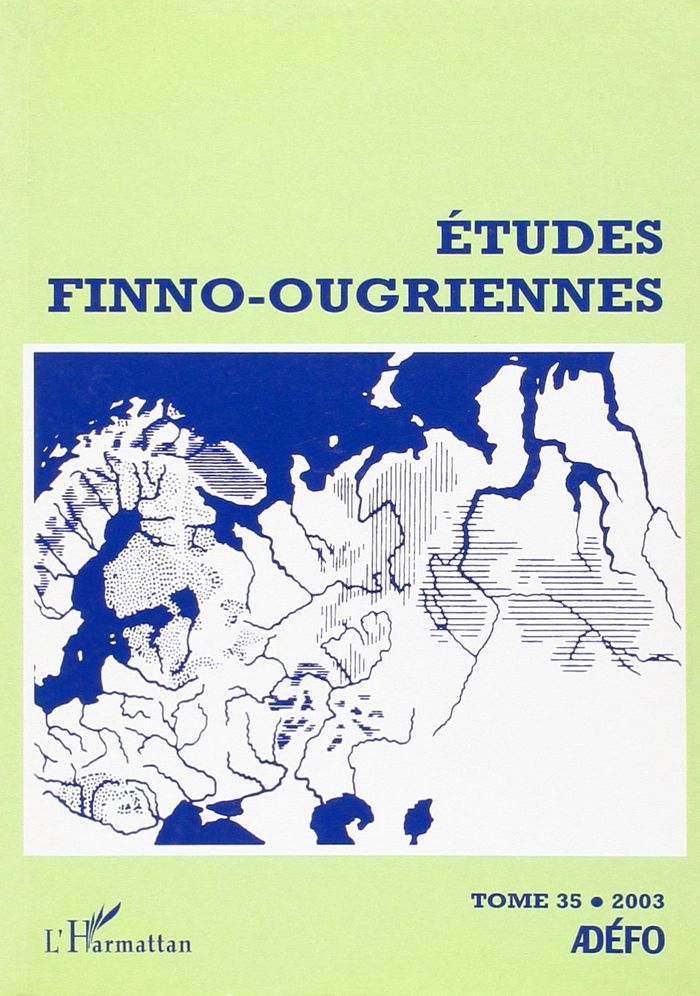 Couverture du livre « ETUDES FINNO-OUGRIENNES T35 » de Finno-Ougrien Etudes, librairie Les Contes Infusés à Corte