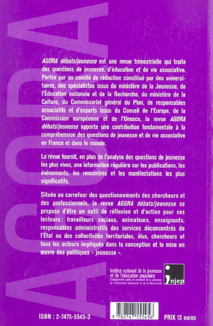 Quatrième de couverture de « SPORTS ET INTEGRATION SOCIALE - VOL33 »
