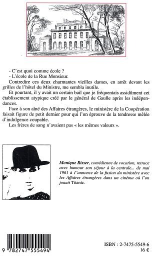 Quatrième de couverture de « RUE MONSIEUR »