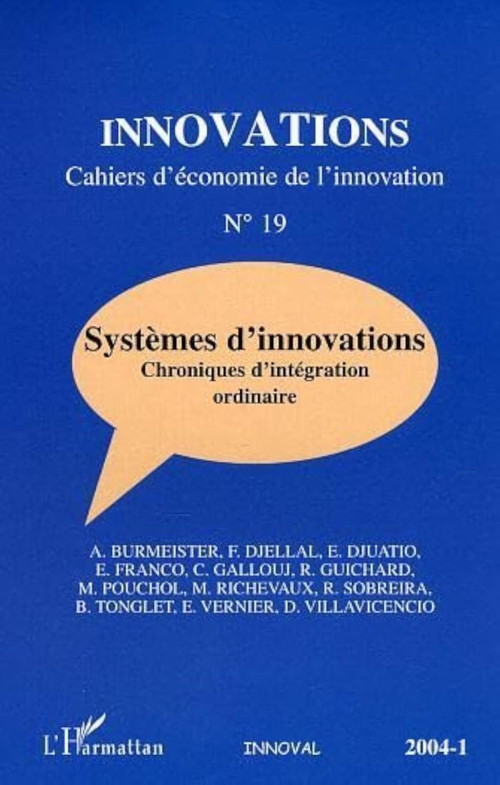 Couverture du livre « SYSTEMES D'INNOVATIONS - VOL19 - CHRONIQUES D'INTEGRATION ORDINAIRE » de Xxx, librairie Les Contes Infusés à Corte