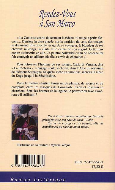 Quatrième de couverture de « RENDEZ-VOUS A SAN MARCO »