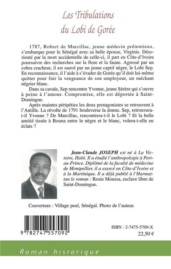 Quatrième de couverture de « LES TRIBULATIONS DU LOBI DE GOREE »