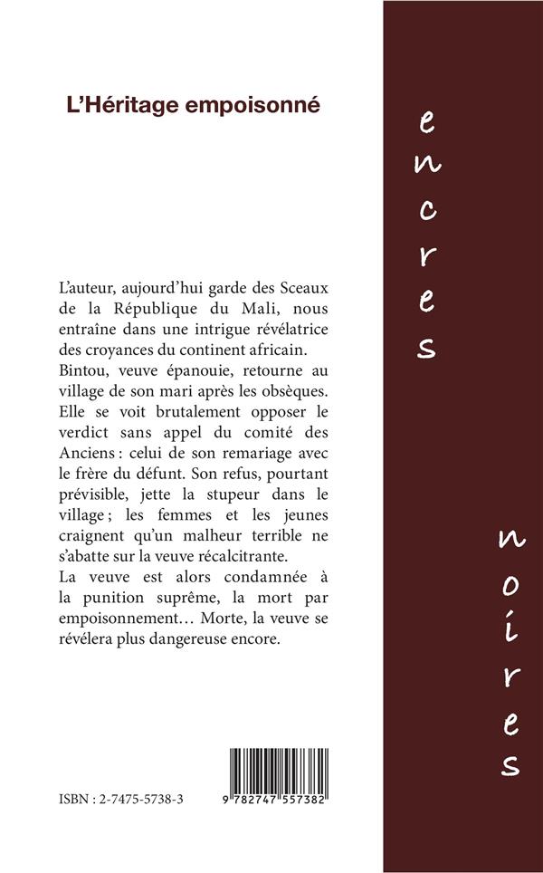 Quatrième de couverture de « L'HERITAGE EMPOISONNE »