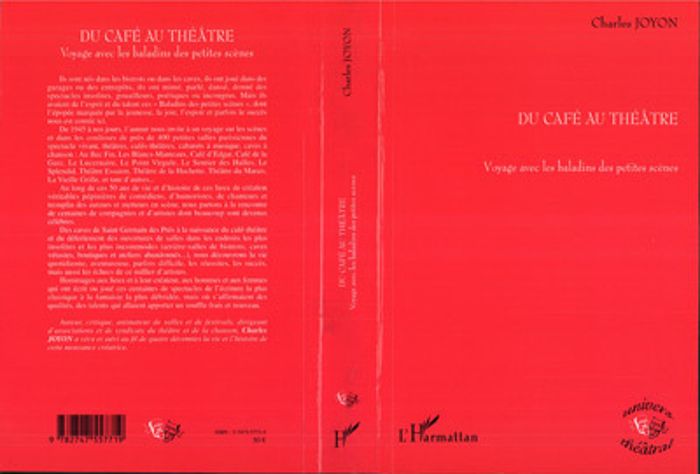 Couverture du livre « DU CAFE AU THEATRE - VOYAGE AVEC LES BALADINS DES PETITES SCENES » de Charles Joyon, librairie Les Contes Infusés à Corte