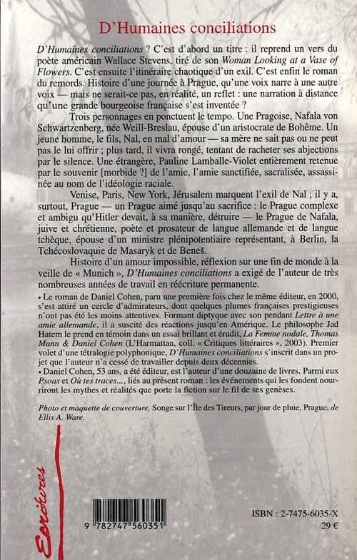 Quatrième de couverture de « D'HUMAINES CONCILIATIONS »