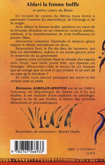 Quatrième de couverture de « ABLAVI LA FEMME BUFFLE - ET AUTRES CONTES DU BENIN »