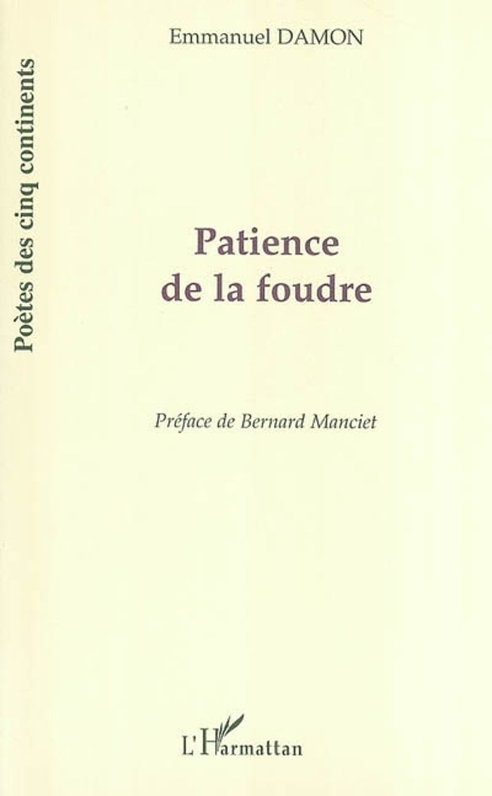 Couverture du livre « PATIENCE DE LA FOUDRE », librairie Les Contes Infusés à Corte