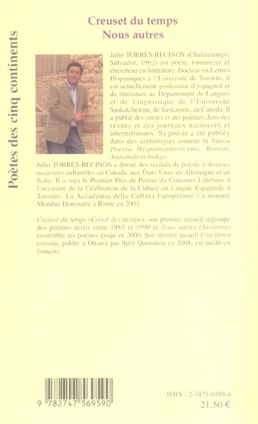 Quatrième de couverture de « CREUSET DU TEMPS - SUIVI DE NOUS AUTRES »