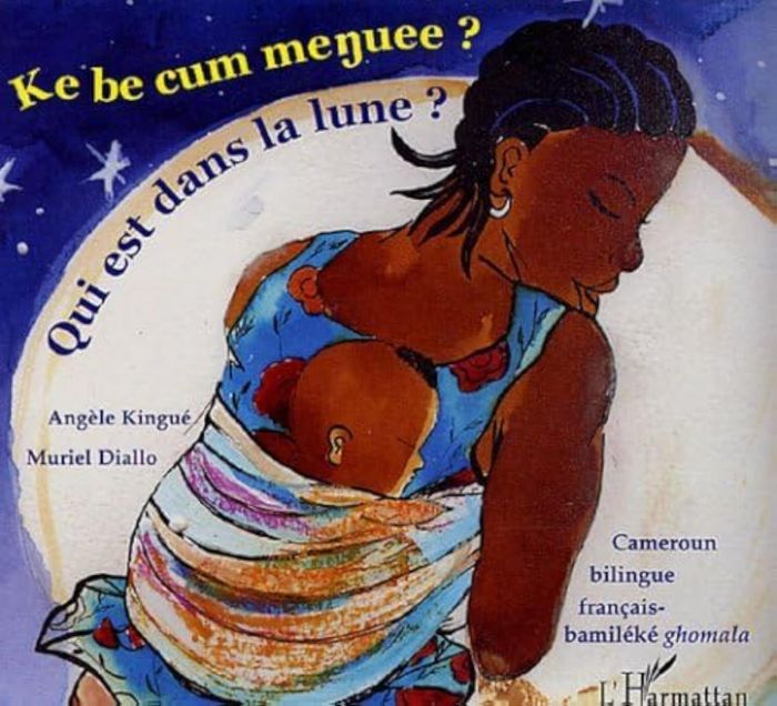 Couverture du livre « QUI EST DANS LA LUNE ? - A PARTIR DE 6 ANS - EDITION BILINGUE » de Muriel Kingue/diallo, librairie Les Contes Infusés à Corte
