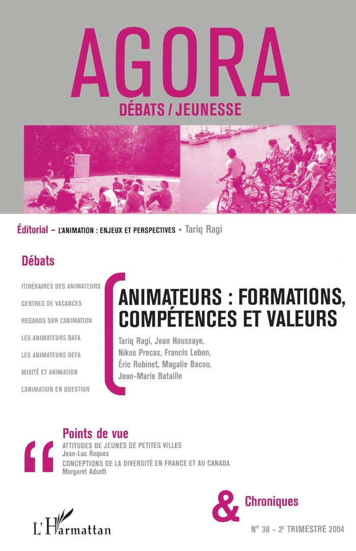 Couverture du livre « ANIMATEURS : FORMATIONS, COMPETENCES ET VALEURS - VOL36 », librairie Les Contes Infusés à Corte