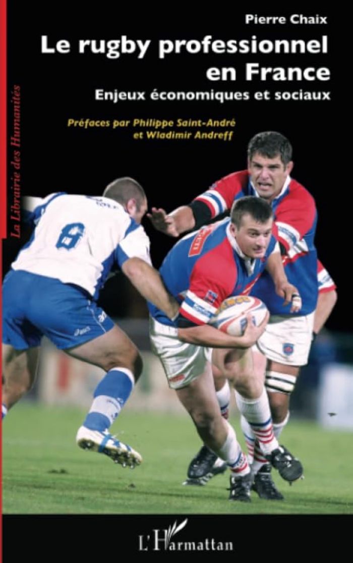Couverture du livre « LE RUGBY PROFESSIONNEL EN FRANCE - ENJEUX ECONOMIQUES ET SOCIAUX », librairie Les Contes Infusés à Corte