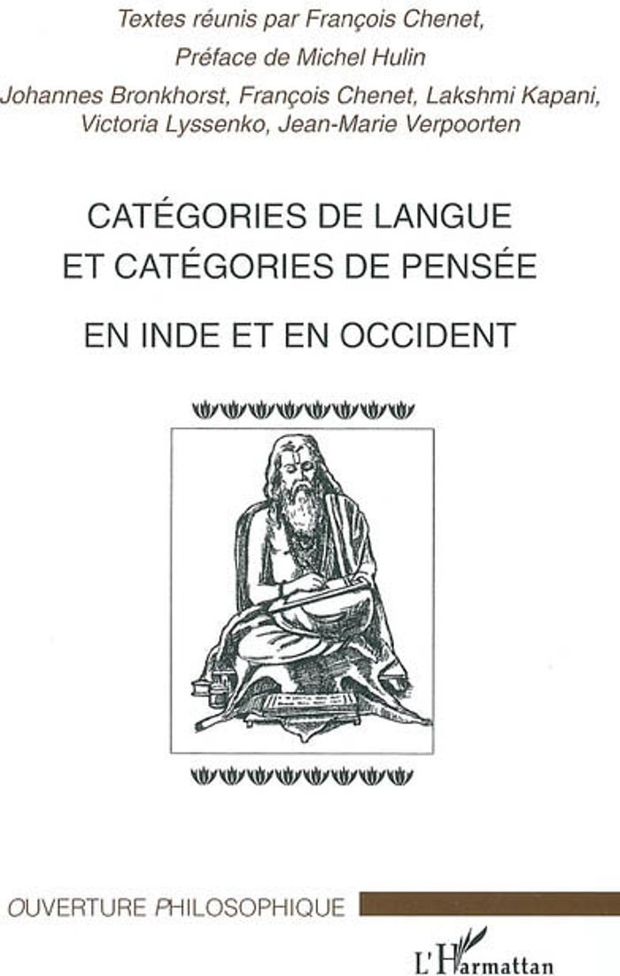 Couverture du livre « CATEGORIES DE LANGUE ET CATEGORIES DE PENSEE - EN INDE ET EN OCCIDENT » de Verpoorten/lyssenko, librairie Les Contes Infusés à Corte
