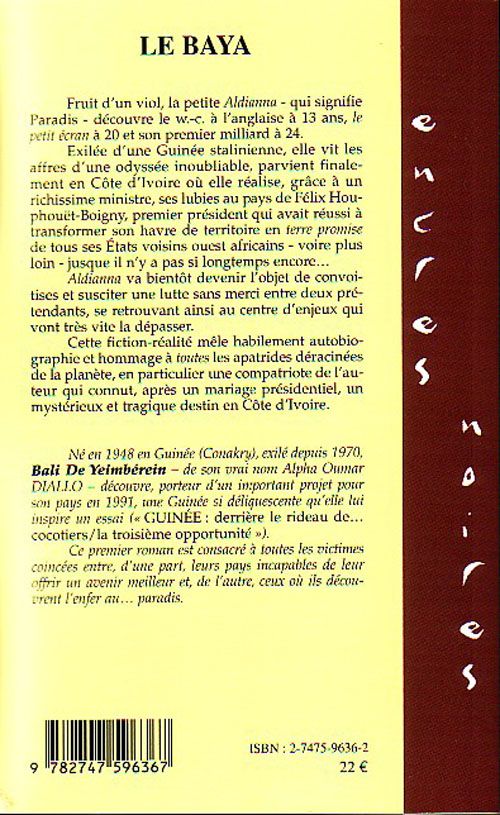 Quatrième de couverture de « LE BAYA »
